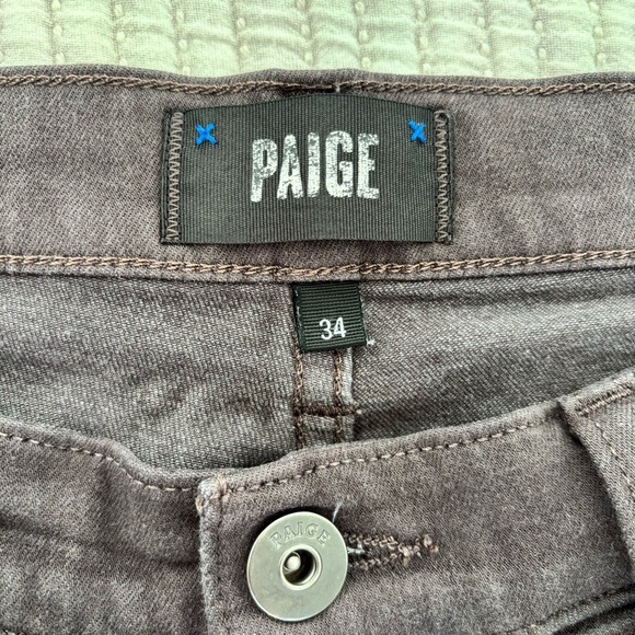 PAIGE Denim Transcend Federal Slim Straight Jean Twilight Truffle Size 34 x 32 - Picture 8 of 14